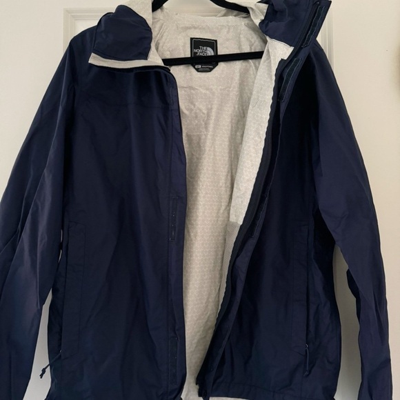 The North Face men’s navy blue hooded parka jacket coat size small - Picture 3 of 4